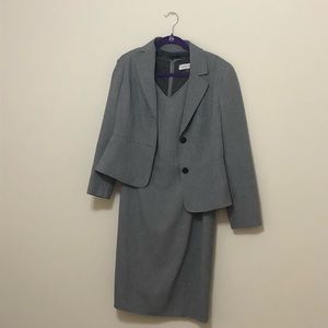 Grey interview dress and blazer